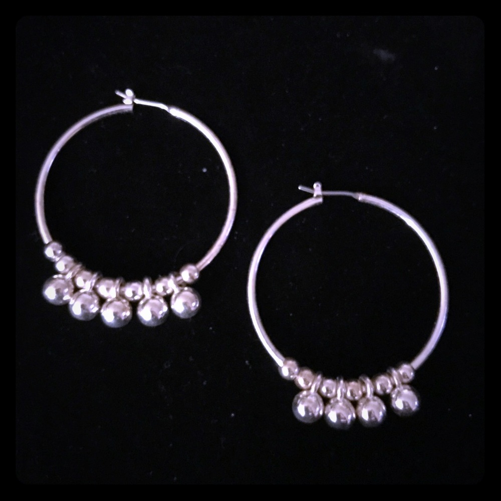 Elegant Silver Hoop Earrings